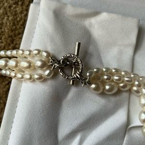 *Price FIRM* SLANE RARE Three Strand Pearl Necklace